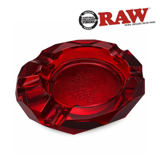 Cendrier RAW en verre ROUGE