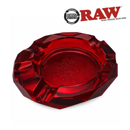 Cendrier RAW en verre ROUGE