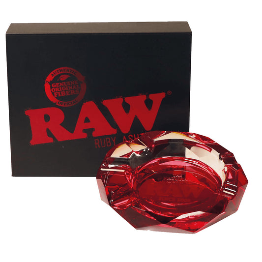 Cendrier RAW en verre ROUGE